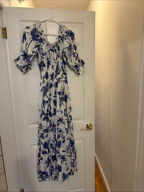Marina St Barth Positano Zoe Long Dress - Floral & Butterfly Print